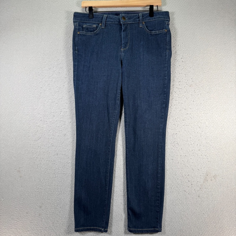 NYDJ Ami Skinny Legging Jeans Womens 12 Blue Dark Wash Lift Tuck Denim‎ Stretch